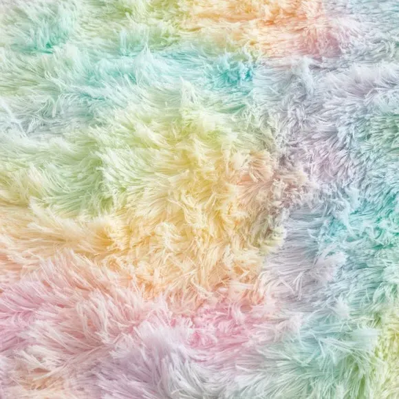 Rainbow Cuddly Duvet Cover Set - Pink, Polycotton