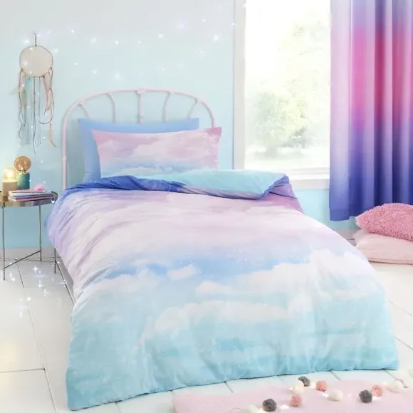 Rainbow Ombre Duvet Set - Multicolor, Polycotton image