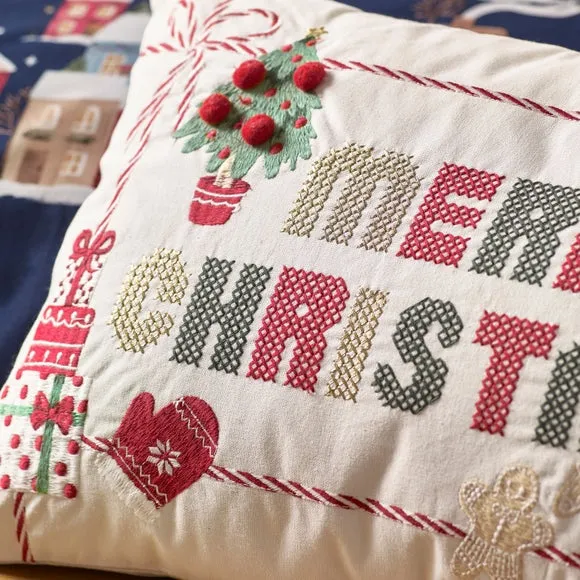 Rectangular Cushion Cross Stitch - Natural, Cotton