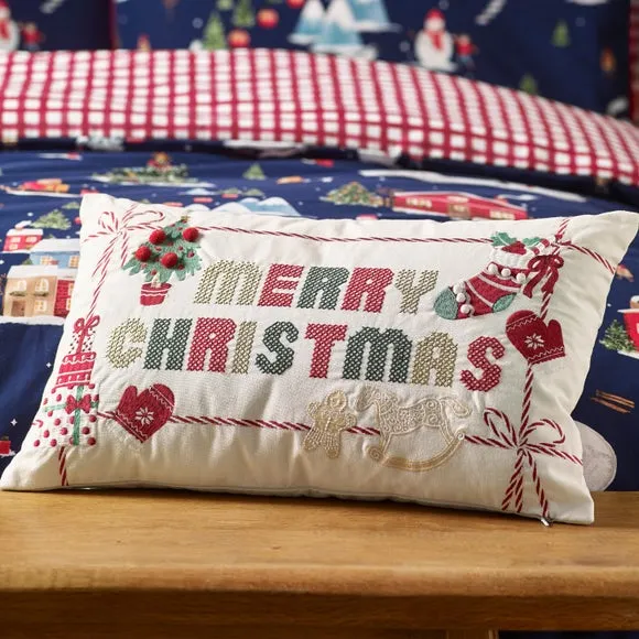 Rectangular Cushion Cross Stitch - Natural, Cotton image