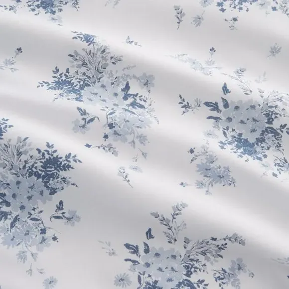 Reversible Duvet Cover Set - Blue, Polycotton