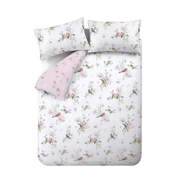 Reversible Duvet Cover Set - Blush, Cotton Blend