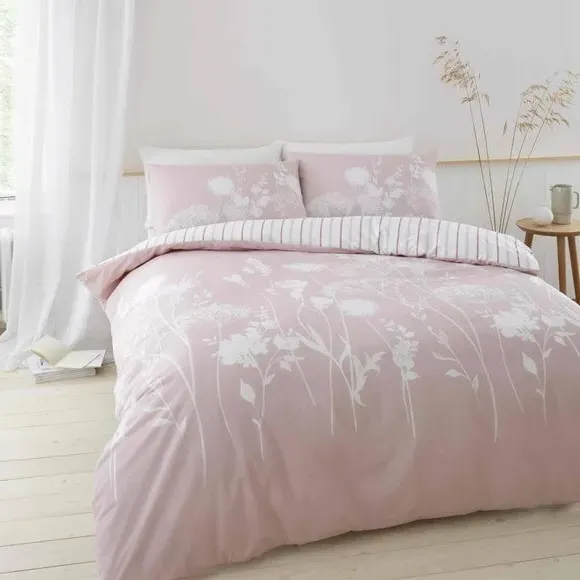 Reversible Duvet Cover Set - Blush, Cotton