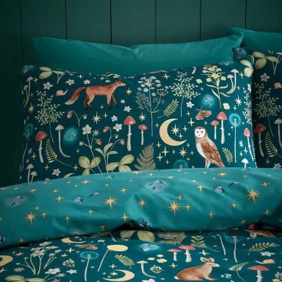 Reversible Duvet Cover Set - Forest, Polyblend