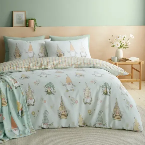 Reversible Duvet Cover Set - Mint, Cotton Blend image