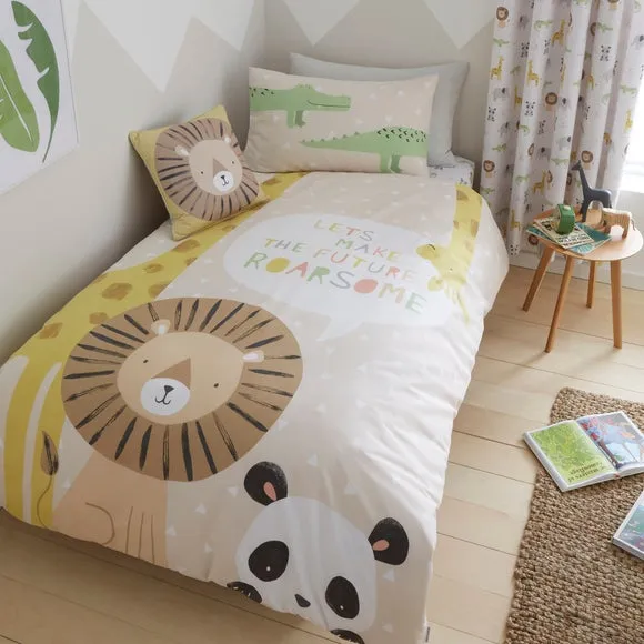 Reversible Duvet Cover Set - Multicolor, Cotton