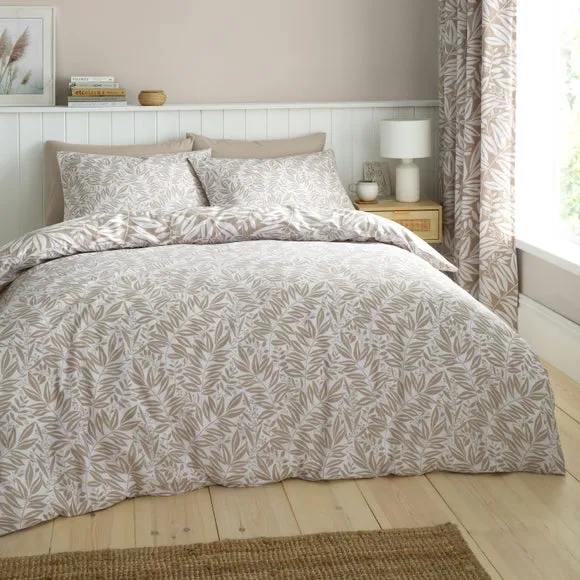 Reversible Duvet Cover Set - Natural, Cotton Blend