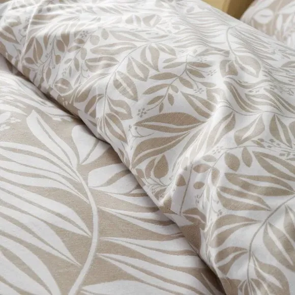 Reversible Duvet Cover Set - Natural, Cotton Blend