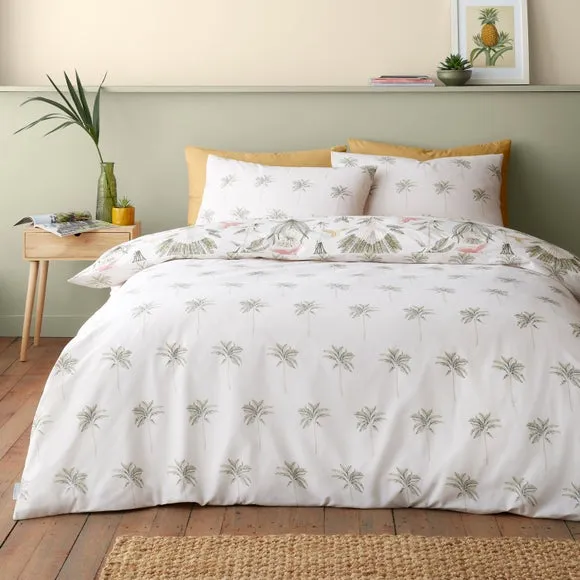 Reversible Duvet Cover Set - Natural, Polycotton