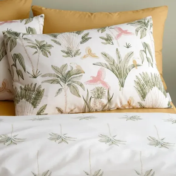 Reversible Duvet Cover Set - Natural, Polycotton
