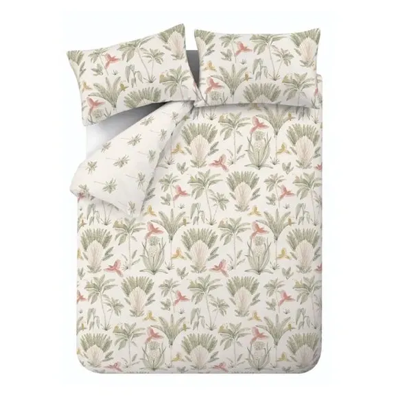Reversible Duvet Cover Set - Natural, Polycotton