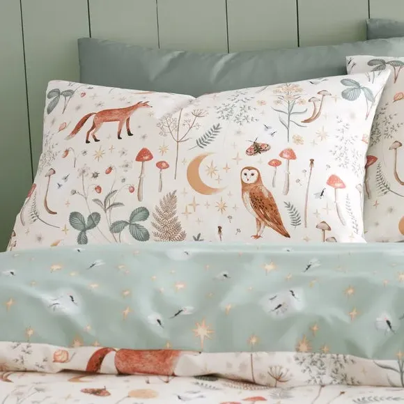 Reversible Duvet Cover Set - Natural, Polycotton