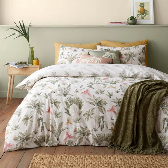 Reversible Duvet Cover Set - Natural, Polycotton image