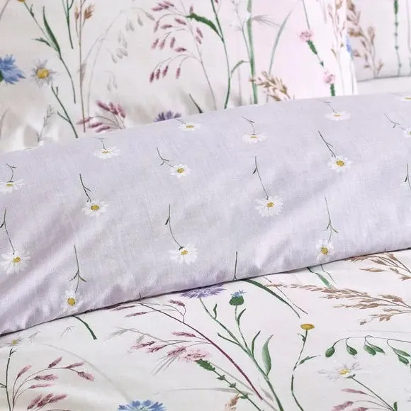Reversible Duvet Cover Set - Pale Lilac, Polycotton
