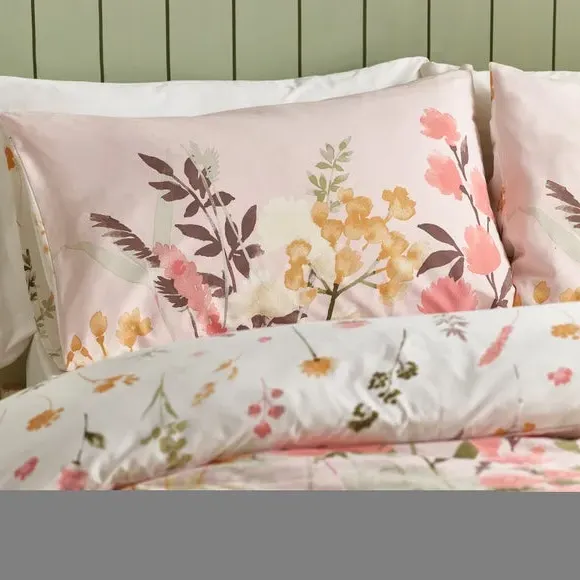 Reversible Duvet Cover Set - Pink, Polycotton