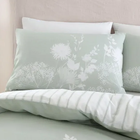 Reversible Duvet Cover Set - Sage, Cotton