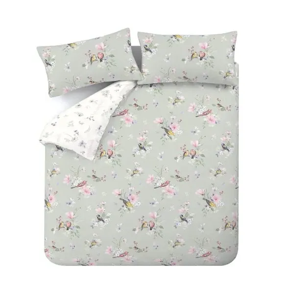Reversible Duvet Cover Set - Sage, Cotton Blend