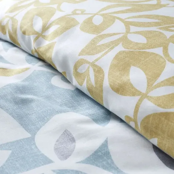 Reversible Duvet Cover Set - Teal, Cotton Blend