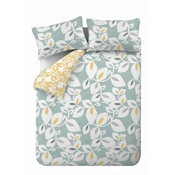 Reversible Duvet Cover Set - Teal, Cotton Blend