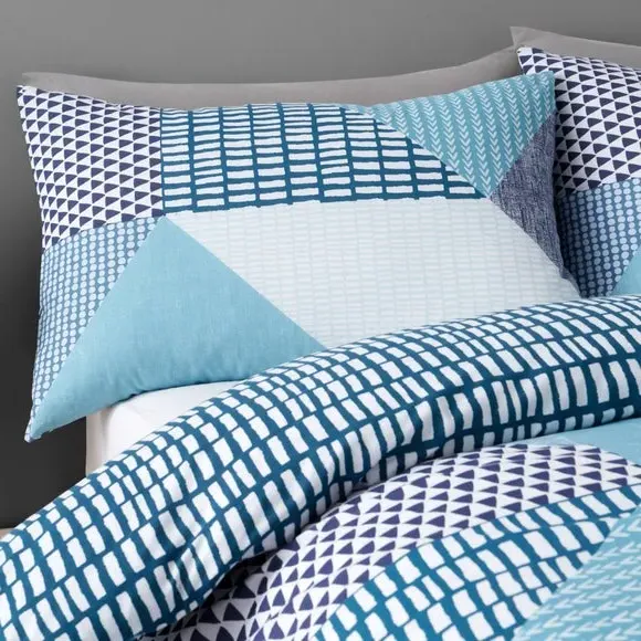 Reversible Duvet Cover Set - Teal, Polycotton
