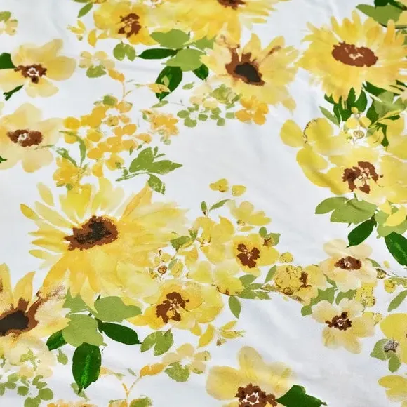 Reversible Duvet Cover Set - Yellow, Polycotton