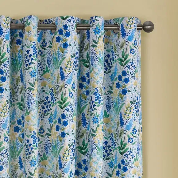 Reversible Eyelet Curtains - Teal, Polycotton