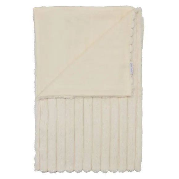 Ribbed Throw Blanket - Cream, Velvet