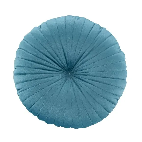 Round Cushion with Stitch Detail - Teal