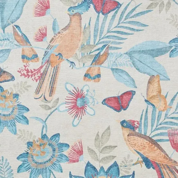 Runner Rug with Bird Design - Blue