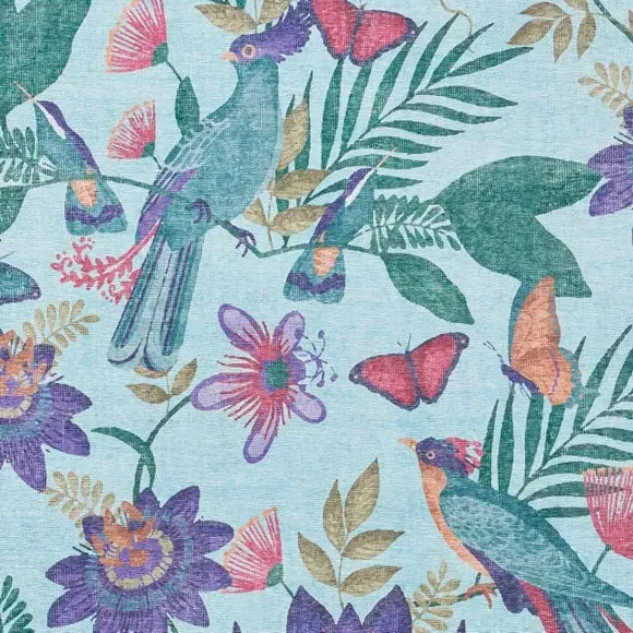 Runner Rug with Bird Design - Purple