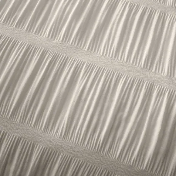 Seersucker Duvet Cover Set - Natural, Polycotton
