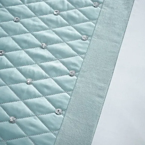 Sequin Duvet Cover Set - Duck Egg, Polycotton