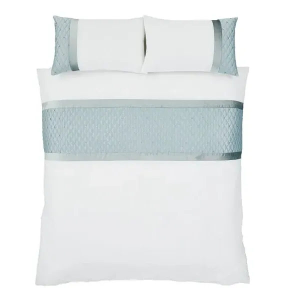 Sequin Duvet Cover Set - Duck Egg, Polycotton