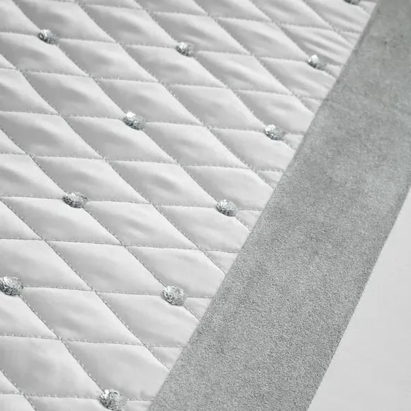 Sequin Duvet Cover Set - Silver, Polycotton
