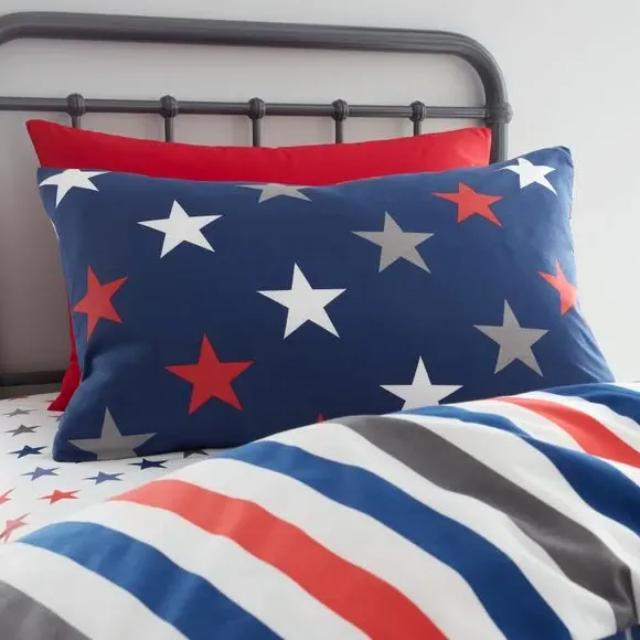 Set of 2 Duvet Cover Sets - Blue, Polyester