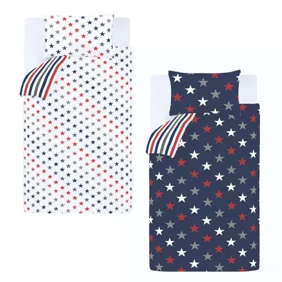 Set of 2 Duvet Cover Sets - Blue, Polyester