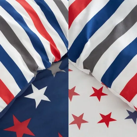 Set of 2 Duvet Cover Sets - Blue, Polyester