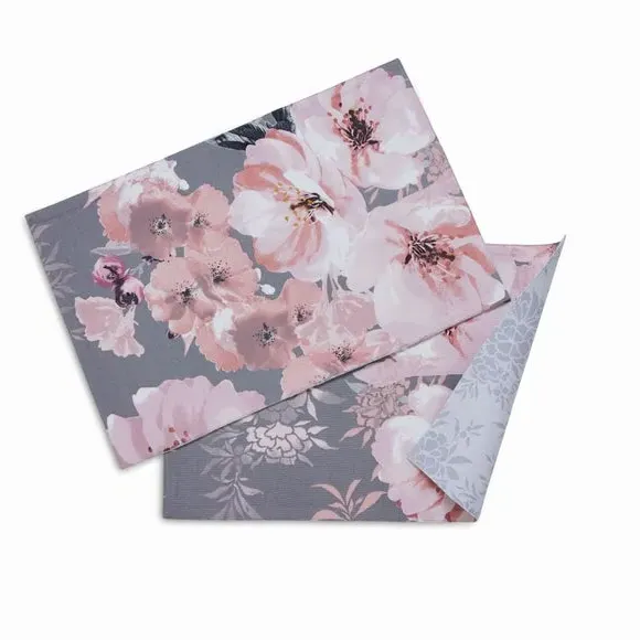 Set of 2 Placemats Reversible - Grey, Cotton