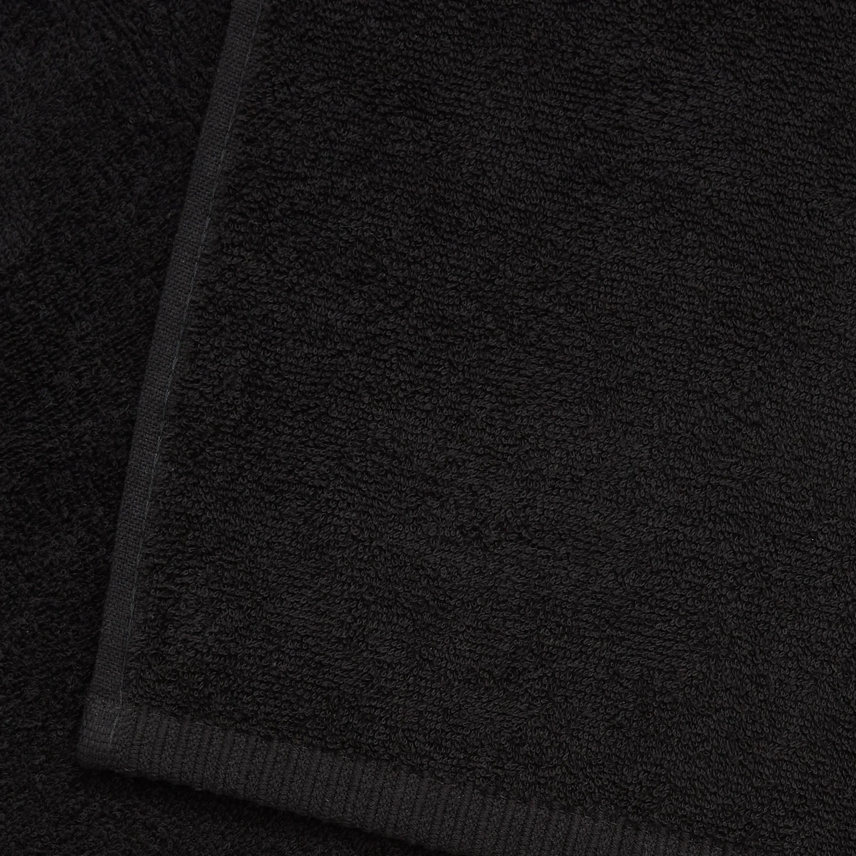 Set of 2 Quick Dry Bath Sheets - Black, Cotton