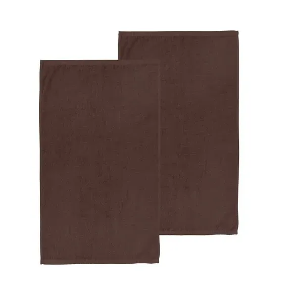 Set of 2 Quick Dry Bath Sheets - Chocolate, Cotton