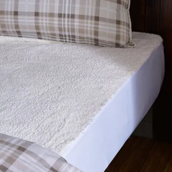 Sherpa Fleece Mattress Topper - Cream