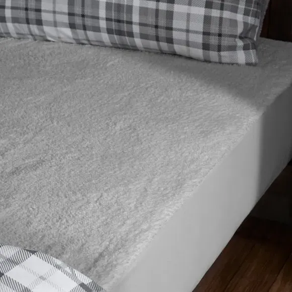 Sherpa Fleece Mattress Topper - Grey image
