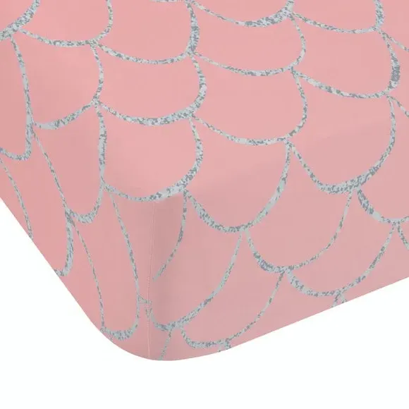 Single Fitted Sheet Mermaid Ombre - Pink Cotton