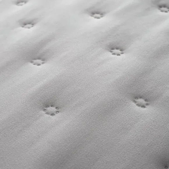 Soft Sherpa Bedspread with Circles - Silver