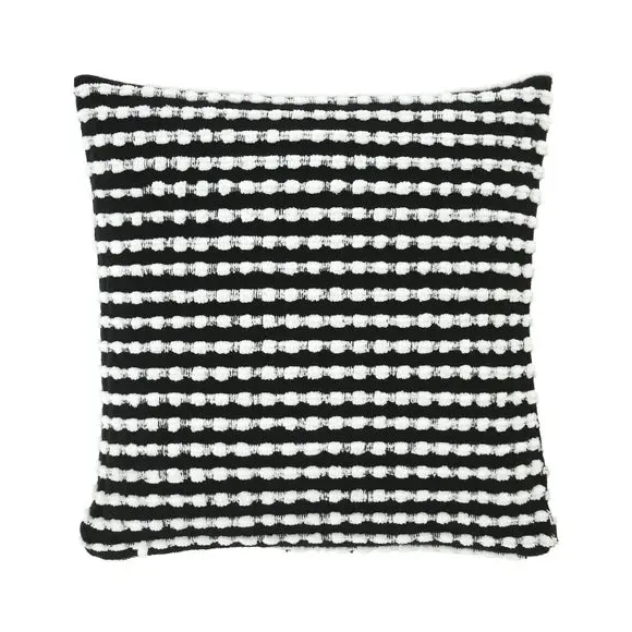 Stab Stitch Cushion - Black