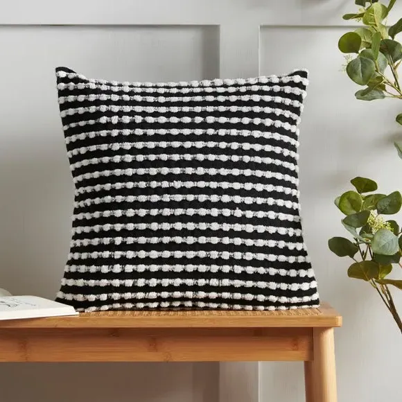 Stab Stitch Cushion - Black image