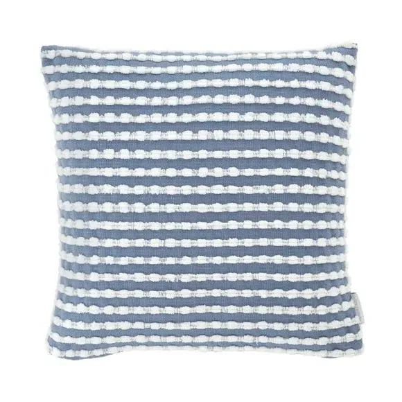 Stab Stitch Cushion - Blue