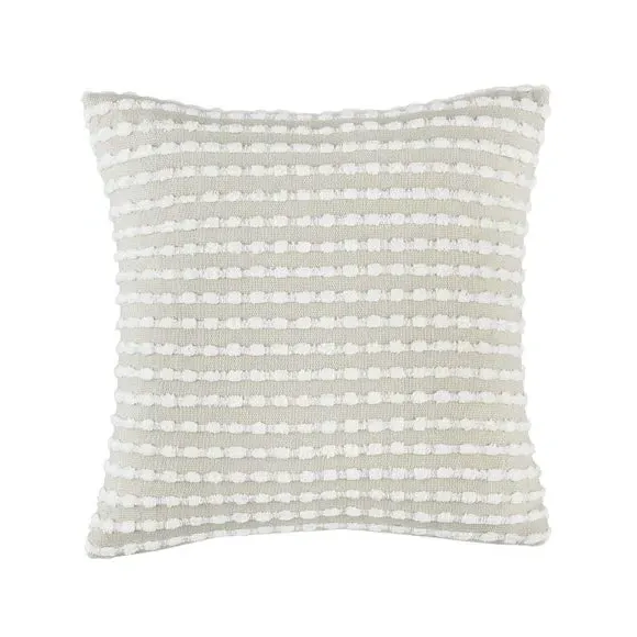 Stab Stitch Cushion - Natural