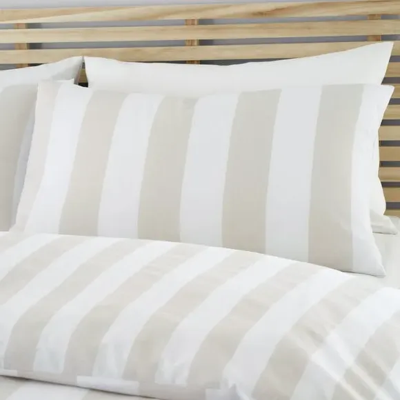 Stripe Duvet Cover Set - Natural, Cotton Blend