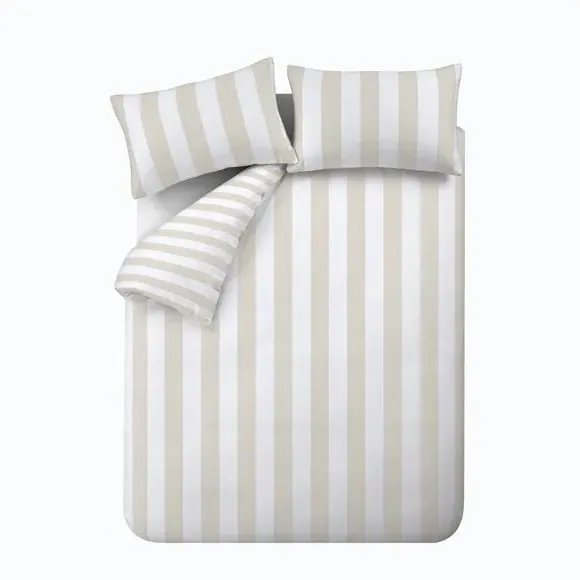 Stripe Duvet Cover Set - Natural, Cotton Blend